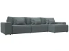 129857 Диван угловой Лига-074 угол универсальный (ДСП/Пластик/Рогожка/Серый) Лига Диванов 129857