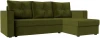117044 Лига Диванов угловой диван Атланта Лайт Б/С правый угол (Микровельвет/Зеленый)