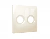 AP3133 Лицевая панель для двойной ТВ-розетки (бежевый глянец) Ambrella Volt QUANT AP3133
