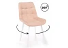 632479 Стул на металлокаркасе Челси 360 П бежевый (zd 210) / белый np 632479