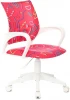 KD-W4/STICK-PINK Кресло детское Бюрократ KD-W4 малиновый Sticks 05 крестовина пластик белый пластик белый