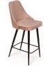 76115 Стул полубарный Berg, бархат бежевый 5/ чёрный конус Top Concept BERG 76115