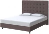 2026617 PROxSON Кровать Madrid Boxspring Standart (Ткань: Рогожка Тетра Брауни) 160x200