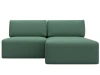 129717 Диван угловой модульный Лига-060 НПБ угол универсальный (ЛДСП,Брус,Фанера/Пластик/Рогожка/Зеленый) Лига Диванов 129717