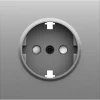 DS22059 Накладка для розетки Schuko с заземлением, со шторками 16A 250 В~, серый графит Donel S08 DS22059
