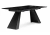 474322 Стеклянный стол Woodville Стиг обсидиан / черный 474322
