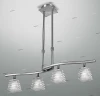 0017 satin Люстра потолочная Mantra Keops, 4 плафона, никель, прозрачный