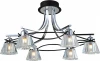 89102-6 chrome + wengue Потолочная люстра N-Light 89102 89102-6 chrome + wengue