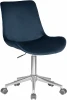 9518-LM DORA, цвет сиденья синий (1922-20), цвет основания хромированная сталь Кресло офисное DOBRIN DORA (синий велюр (1922-20), хромированная сталь)