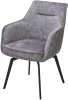 621M05626 Стул RENLY 180 град. поворот. 7525-180 Серый, велюр / Черный, ®DISAUR