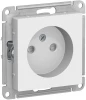 ATN000149 Розетка встраиваемая без заземления со шторками (белый) Systeme Electric AtlasDesign ATN000149