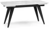516554 Стол стеклянный Элис 140(200)х80 белый / черный 516554 Woodville