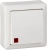 VA16-137-B Выключатель накладной одноклавишный с подсветкой (белый) Systeme Electric VA16-137-B