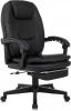 CH-868N-F/BLACK-PU Кресло руководителя Бюрократ CH-868N-F черный эко.кожа крестов. пластик подст.для ног