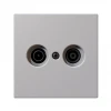 FD6204PWM ТВ-розетка оконечная + акустическая (белый матовый) Jasmart FD FD6204PWM
