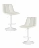 LM-5017-N_W-M_EL-white Набор 2 шт стул барный DOBRIN TAILOR WHITE (белый PU)
