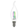 HCL-28/RB/E14 flame Лампочка галогенная свеча на ветру прозрачная E14 28W Uniel HCL-28/RB/E14 flame