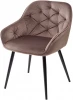 UDC9051BLV38 Стул M-City BREEZE BLUVEL-38 LATTE, велюр/ черный каркас