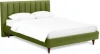 577441 Кровать Queen II Sofia L 1600 ОГОГО (арт.577441), (Ткань/Зеленый)