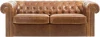 329686 Диван Chesterfield ОГОГО (арт.329686), (Кожа/Коричневый)
