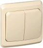 BC10-002K Выключатель встраиваемый двухклавишный (кремовый) Systeme Electric Этюд BC10-002K