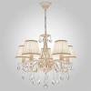 10054/5 белый с золотом Подвесная люстра Eurosvet Amelia 10054/5 белый с золотом (220V, хрусталь Strotskis, на цепи)