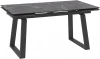 101763 Стол Мебвилл Барон 160, Камень тёмный Compakt cer/Чёрный