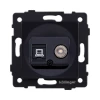 REA-012BK Розетка двойная TV (мама) + RJ45 черный Kollinger REA-012BK для Aspekt, Eleganz, Reflex