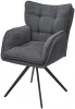 621M05627 Стул ORTEGA 180 град.поворот. Brego-16 Темно-серый, ткань/ Maison 95 Темно-серый, PU/Черный, ®DISAUR
