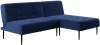 0000004180100000036172 Monaco диван-кровать с шезлонгом, без подлокотников, бархат синий 29 Top Concept арт.14117