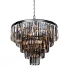 V1806-1/8+4+4+1 Подвесная большая люстра Vitaluce V1806-1/8+4+4+1 (220V, хрусталь, на цепи, круглые)