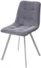 461MC04648 Стул CHILLI-Q SQUARE серый #27, велюр / белый каркас, 4 шт./1 к
