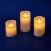 ULD-F055 WARM WHITE RC CANDLE SET3 Декоративная свеча светодиодная с пультом на батарейках 2AA (комплект 3 шт.) ULD-F055 WARM WHITE RC CANDLE SET3 Uniel (свеча)