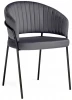 528456 Стул Woodville на металлокаркасе Лео антрацитовый / черный 528456