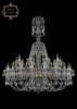 11.21.20+10.400.XL-132.Gd.Sp Подвесная большая люстра Art Classic 11.21 11.21.20+10.400.XL-132.Gd.Sp (220V, хрусталь, на цепи, подсвечник, свеча)