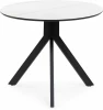 612159 Кухонный стол Notta Том 90х90х75 белый мрамор snow white / черный (Керамика) арт.612159