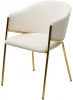 629M05375 Стул DILL MOMO-01 молочный, велюр беспальчиковый"/ золотой каркас М-City 629M05375"