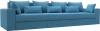 123340 Диван прямой Майами Long (Голубой/Рогожка) Лига Диванов арт.123340