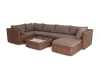 LS5O1T1-7-SET brown Трансформирующаяся лаунж-зона из искусственного ротанга, цвет коричневый 4SIS Лунго LS5O1T1-7-SET brown