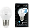 105102207-S Лампочка светодиодная E27 7 Вт 550 lm 4100K нейтральное белое свечение Gauss Globe 105102207-S