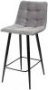461MC04051 Полубарный стул CHILLI-QB светло-серый #26, велюр / черный каркас (H=66cm)