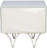 58DB-NS15873 Тумба прикроватная Garda Decor 58DB-NS15873 (Белый/Белый)
