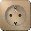 BLNRA110114 Розетка накладная с заземлением (титан) Systeme Electric Blanca BLNRA110114