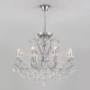 10096/8 хром Подвесная люстра Eurosvet Collana 10096/8 хром/прозрачный хрусталь Strotskis
