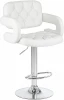 3460-LM TIESTO,  цвет сиденья белый, цвет основания хром Стул барный TIESTO (белый)