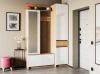 581941 Модульная прихожая Молд комплектация 3 (Молд комплектация 3 дуб крафт золотой / глянец белый) Woodville арт.581941