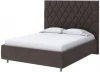 1928024 PROxSON Кровать Rhomby без основания (Ткань: Велюр Monopoly Горячий шоколад (237)) 200x190