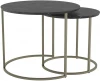 9892332103 Комплект журнальных столов Калифорния Лесли Черный мрамор/Титан от фабрики Калифорния
