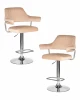 LM-5019-N_CH-M_V-MJ9-10 Набор 2 шт стул барный DOBRIN CHARLY (бежевый велюр (MJ9-10))