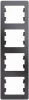 GSL001308 Рамка на 4 поста (графит) Systeme Electric Glossa GSL001308